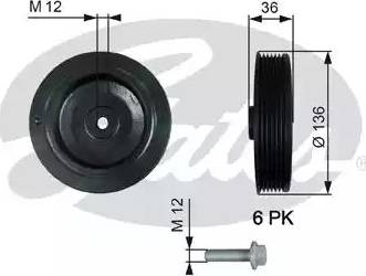 Gates TVD1010A - Kəmər kasnağı, krank mili furqanavto.az