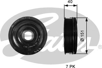 Gates TVD1110 - Kəmər kasnağı, krank mili furqanavto.az