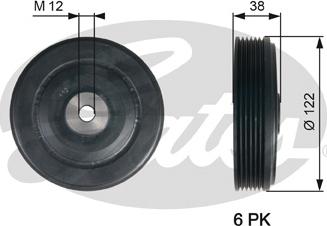 Gates TVD1112 - Kəmər kasnağı, krank mili furqanavto.az