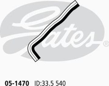 GATES-AU 05-1470 - Radiator şlanqı furqanavto.az