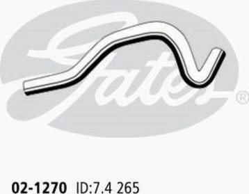 GATES-AU 02-1270 - Radiator şlanqı furqanavto.az