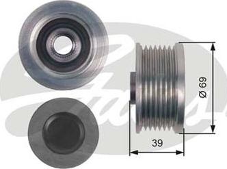 GATES-AU OAP7149 - Kasnak, alternator, sərbəst dönərli mufta furqanavto.az