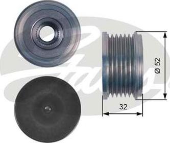 GATES-AU OAP7140 - Kasnak, alternator, sərbəst dönərli mufta furqanavto.az