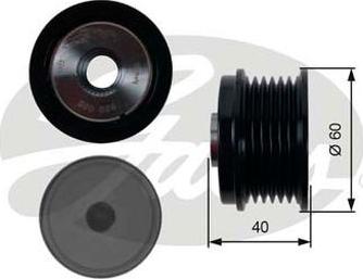 GATES-AU OAP7154 - Kasnak, alternator, sərbəst dönərli mufta furqanavto.az