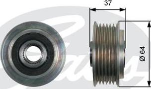 GATES-AU OAP7160 - Kasnak, alternator, sərbəst dönərli mufta furqanavto.az