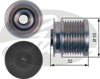 GATES-AU OAP7123 - Kasnak, alternator, sərbəst dönərli mufta furqanavto.az