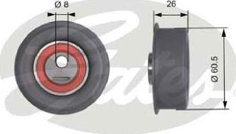 GATES-AU T41253 - Gərginlik kasnağı, vaxt kəməri furqanavto.az
