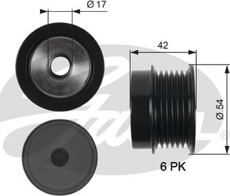 GATES-SEA OAP7035 - Kasnak, alternator, sərbəst dönərli mufta furqanavto.az