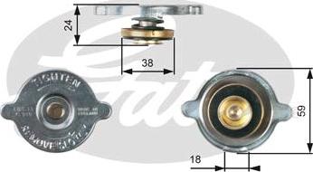 GATES-SEA RC115 - Mühürləmə qapağı, radiator furqanavto.az