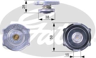 GATES-SEA RC135 - Mühürləmə qapağı, radiator furqanavto.az