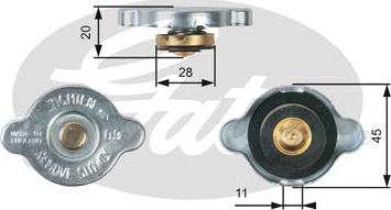 GATES-SEA RC124 - Mühürləmə qapağı, radiator furqanavto.az