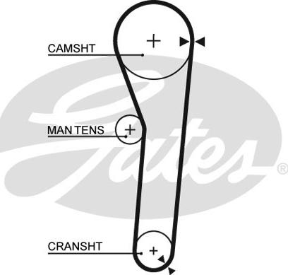 GATES-SEA T845 - Vaxt kəməri furqanavto.az