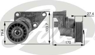 Gates T38158 - Kəmər Dartıcı, v-yivli kəmər furqanavto.az