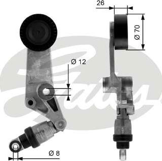 GATES-SEA T38286 - Kəmər Dartıcı, v-yivli kəmər furqanavto.az