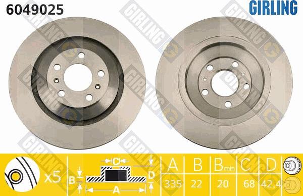 Girling 6049025 - Əyləc Diski furqanavto.az