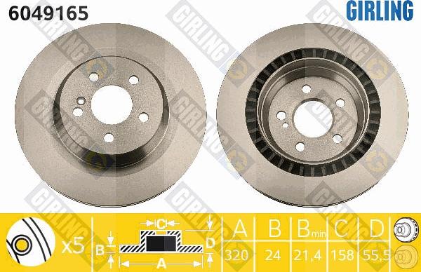 Girling 6049165 - Əyləc Diski furqanavto.az