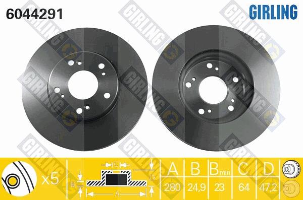 Girling 6044291 - Əyləc Diski furqanavto.az