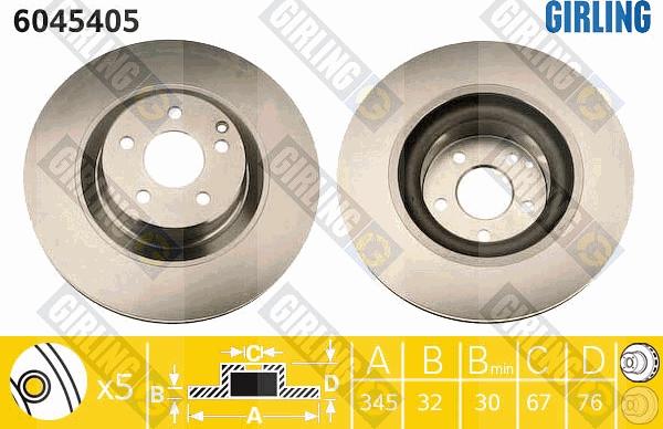 Girling 6045405 - Əyləc Diski furqanavto.az