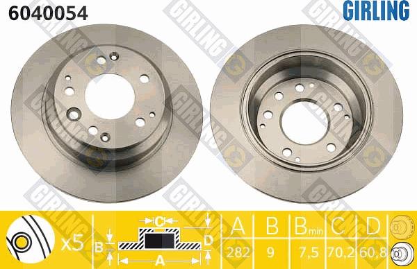 Girling 6040054 - Əyləc Diski furqanavto.az