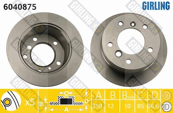 Girling 6040875 - Əyləc Diski furqanavto.az