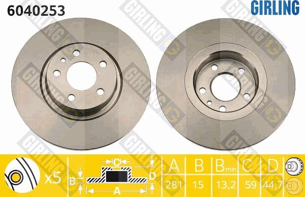 Girling 6040253 - Əyləc Diski furqanavto.az