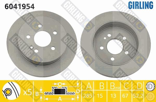 Girling 6041954 - Əyləc Diski furqanavto.az