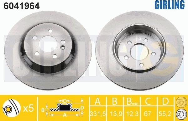 Girling 6041964 - Əyləc Diski furqanavto.az