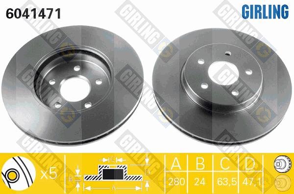 Girling 6041471 - Əyləc Diski furqanavto.az