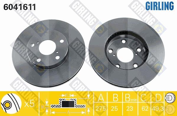 Girling 6041611 - Əyləc Diski furqanavto.az