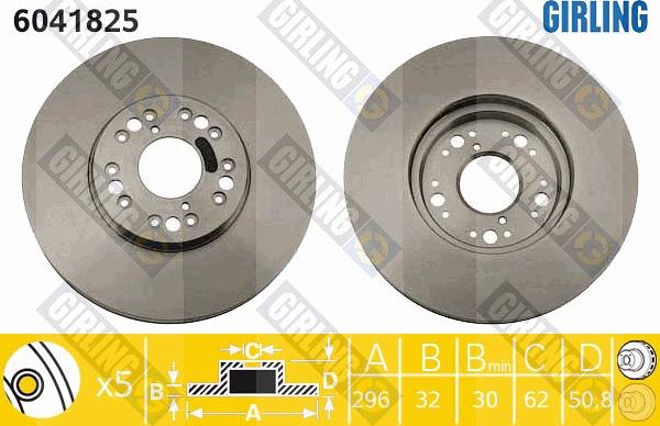 Girling 6041825 - Əyləc Diski furqanavto.az