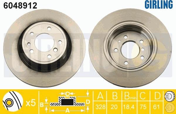 Girling 6048912 - Əyləc Diski furqanavto.az