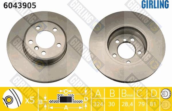 Girling 6043905 - Əyləc Diski furqanavto.az