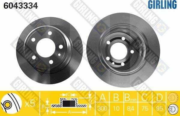 Girling 6043334 - Əyləc Diski furqanavto.az