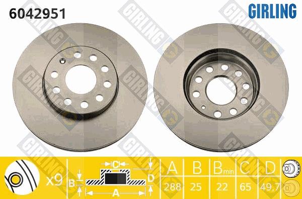 Girling 6042951 - Əyləc Diski www.furqanavto.az