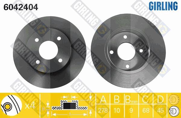 Girling 6042404 - Əyləc Diski furqanavto.az