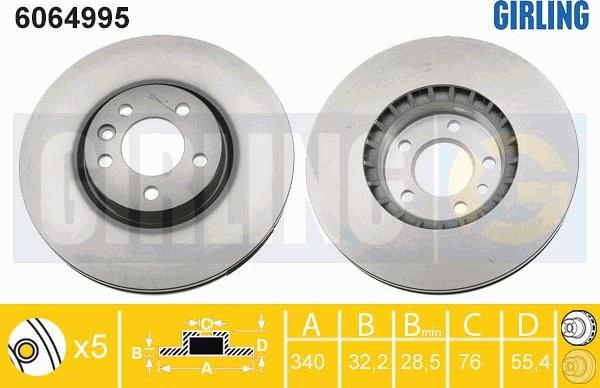 Girling 6064995 - Əyləc Diski furqanavto.az