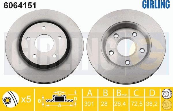 Girling 6064151 - Əyləc Diski furqanavto.az