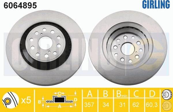 Girling 6064895 - Əyləc Diski furqanavto.az