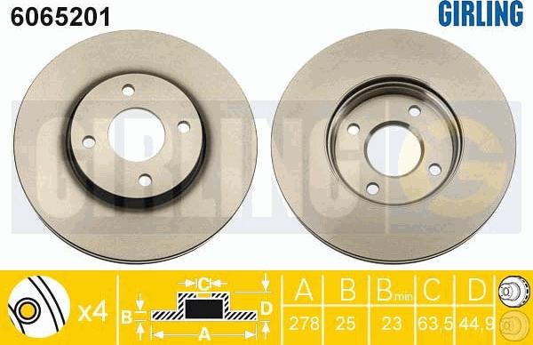 Girling 6065201 - Əyləc Diski furqanavto.az