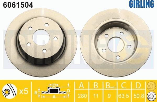 Girling 6061504 - Əyləc Diski furqanavto.az