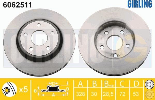 Girling 6062511 - Əyləc Diski furqanavto.az