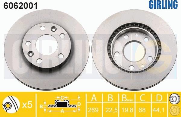 Girling 6062001 - Əyləc Diski furqanavto.az