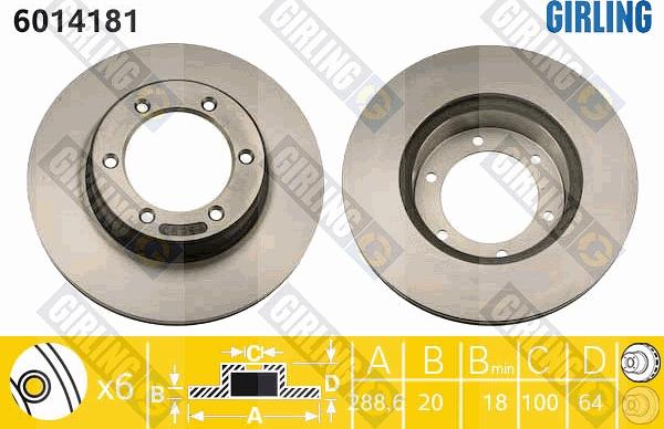 Girling 6014181 - Əyləc Diski furqanavto.az