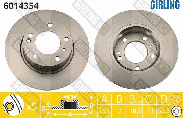 Girling 6014354 - Əyləc Diski furqanavto.az