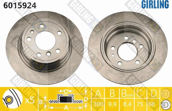 Girling 6015924 - Əyləc Diski furqanavto.az