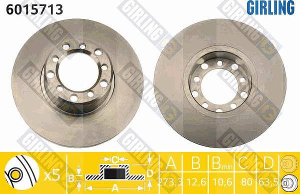 Girling 6015713 - Əyləc Diski furqanavto.az