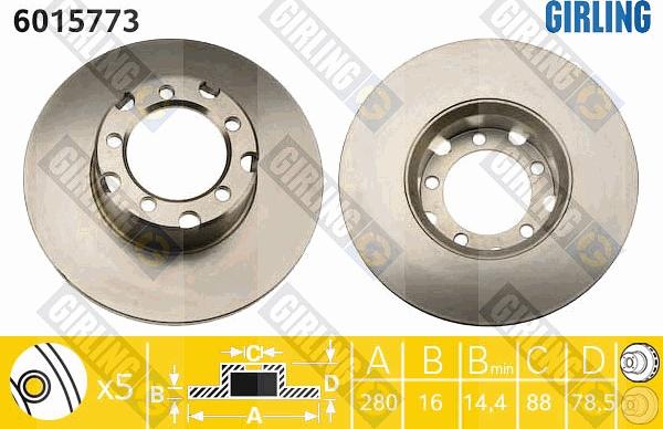 Girling 6015773 - Əyləc Diski furqanavto.az