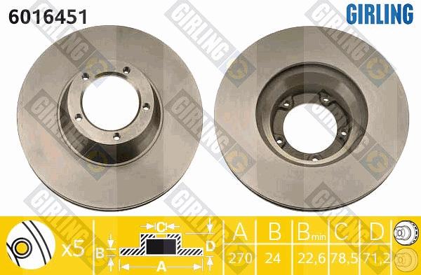 Girling 6016451 - Əyləc Diski furqanavto.az