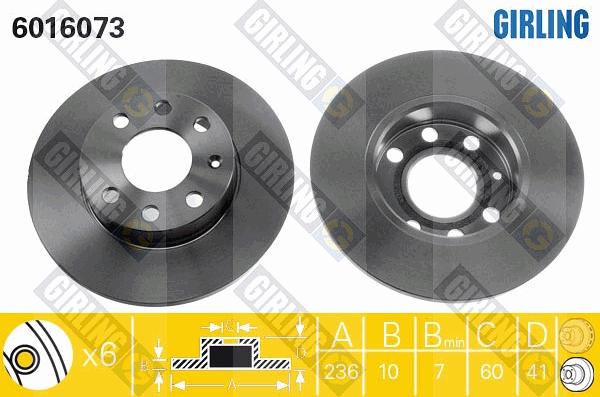 Girling 6016073 - Əyləc Diski furqanavto.az