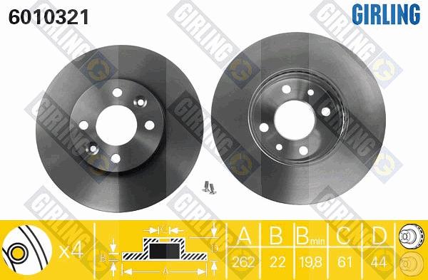 Girling 6010321 - Əyləc Diski furqanavto.az